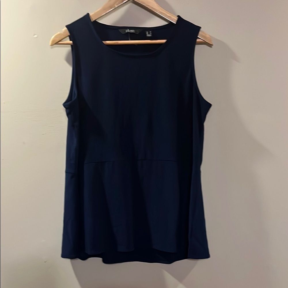Dennis Basso Midnight Blue Sleeveless Top